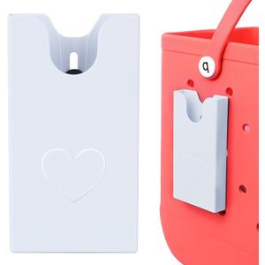 Phone Holder for Bogg Bag Accessories, Hard ABS Plastic, Universal Cell Phone Case Holder for Bogg Beach Tote XL, Accessories for Simple Modern Bag Large/Extra Large (White)