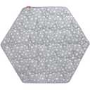 Hexagon Playpen Mat, Baby Playmat Fits Regalo Portable Play Yard 48 Inch and hiccapop 53" PlayPod Playpen, 6 Panel Playpen Mattress Non Slip Pad Mat (Grey With Star)