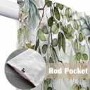 Sage Green Eucalyptus Swag Curtain Valance for Windows,Watercolor Leaves Window Treatments Short Swag Topper for Kitchen Windows Bathroom Bedroom,28 x 36 Inch