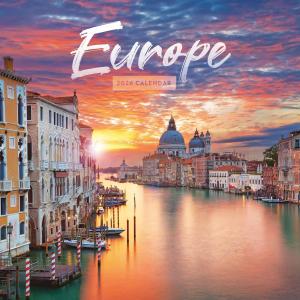 Europe 2026 Square Wall Calendar, 12-Month Monthly Calendar, Scenic Europe Travel & Landmark Photography, 12  12 Wall Hanging Calendar