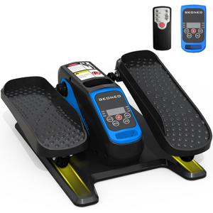 Under Desk Elliptical Machine, Electric Elliptical Exerciser for Senior, Quiet & Small Electric Seated Pedal Exerciser for Home with Display Monitor, Remote Control & 12 Adjustable Speeds