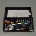 Colorful Acrylic Glass Paint Set with 6 Brushes, 1 Palette, 12 Colors Stain Glass Paints for Wine, Waterproof Acrylic Enamel Paint Kit to Create Translucent Arts on Porcelain, Window & Ceramic (0.4 Fl Oz (Pack of 12))