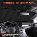 Windshield Sun Shade Deluxe Compatible for 2024-2025 Toyota Tacoma Silver Reflective 6 Layers Accordion-Folding Front Sun Visor