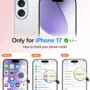 FNTCASE for iPhone 17 Case: [Compatible with Magsafe] Translucent Matte Cases with [Full Camera Protection] [Screen Protector] Military Grade Shockproof Protective Phone Cover - Light Purple