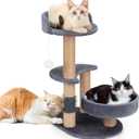 Hollypet Cat Tree Tower for Small Cats, 26.9in, Gray