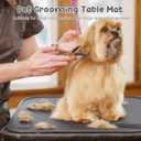 Dog Grooming Table Mat Pad Non Slip，Silicone Durable Premium Non-Slip Dog Bath Mat，Slip Mat - Bathing Mat for Pets，22.45inchX15.75inch (Dark Grey)