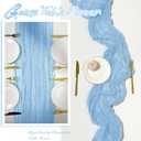 15 Pack Baby Blue Cheesecloth Table Runner 17 x 108 inch Cheese Cloth Table Runners 9ft Blue Table Runner Rustic Romantic Sheer Gauze Runner for Wedding Party Baby Shower Table Decoration