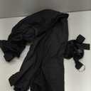 ZESICA Women's 2025 Summer Boho Button Midi Dresses Casual V Neck Flutter Sleeve Belted Long Dresses with Pockets,Black,Medium