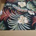 Arden Indoor/Outdoor Seat Or Rocking Chair Cushion, 19 x 18, Water Repellent, Rain Proof, Fade Resistant Cushion for Rocking Or Dining Chairs Simone Black Tropical
