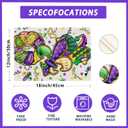 XCHI Doughnuts Iris Fleur De Lis Hat Mardi Gras Placemats Set of 4 Carnival Table Mats for Masquerade Party Home Kitchen Dining Table Decorations 12x18 Inch