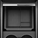 TUDIA Center Console Organizer Tray Designed for Tesla Model 3 2025/2024 (Highland) & Model Y 2025/2026 (Juniper) - [NOT Compatible with Model 3 2021-2023] Smooth Slide Storage with Silicone Lining
