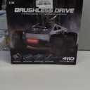 1/16 Brushless Fast RC Cars for Adult, 35Mph High Speed Remote Control Car, Cyber RC Truck, 4x4 Monster Truck Toy, 2.4GHz Remote, All Terrain Off-Road Vehicle, Colorful LED Light, Kids Gift