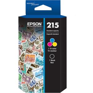 EPSON 215 Ink Standard Capacity Black & Color Cartridge Combo Pack (T215120-BCS) Works with WorkForce WF-100, 110 and EC-110