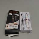 Heated Eyelash Curler - 2-in-1 Clip-Type Design, 3 Temperature Modes, USB Rechargeable Electric Eyelash Curler, Natural Curling 24H Long-Lasting Curl, Gift for Women & Girls, White-EC