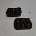 2 Pcs Halloween Skull Baking Pan 6 Cavities 3D Skull Baking Mold for Pizza Metal Cake Mold Bakeware for Halloween Ice Cupcake Chocolate Pizza Jelly Candy Pudding