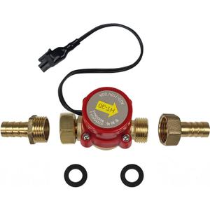 Water Flow Sensor Switch HT-30 AC 0-110V 0.2A G3/4 "-3/4" Thread,Water Flow Sensor for CO2 Laser Tube Protecting (Caliber: 12mm)