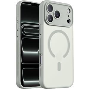 Symcele Designed for iPhone 17 Pro Max Case, Compatible with MagSafe, [Camera Protection] [15FT Military Drop Protection] Shockproof Translucent Matte Anti-Slip Phone Case, 6.9", Calke Green