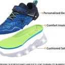 Light Up Shoes Toddler Boys Breathable Mesh LED Flashing Walking Sneakers for Toddler and Little Kids (Blue)
