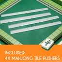4 Pack Clear Mahjong Tile Pusher, 17.7 Inch Long Acrylic Mahjong Pushers Stick with Rounded Edge for Table Games, Accessories for 4 Players