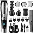 Brightup Beard Trimmer for Men - Electric Razor & Shaver, Cordless Hair Clippers Trimmers Set, IPX7 Waterproof Mens Grooming Kit for Shaving Face, Mustache, Body, Ear, Nose Hair Trimmer, Gifts for Men
