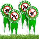 4 PC No Pooping Dog Signs for Yard, 12x6 DS Dibond Keep Off Grass Sign, No Dogs Allowed