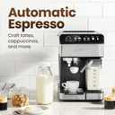 Chefman CafMaster Pro Espresso Machine, Brew Single or Double Shots, Coffee Maker with Built-In Milk Frother for Cappuccino & Latte, XL 1.8 Liter Removable Water Reservoir - Stainless Steel