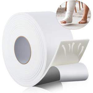 Buryeah 1/4" x 4" x 2.5 Yard Foam Adhesive Cast Padding Medical Foam with Adhesive Back for Sports Injured Areas, Ball of Foot Cushion, Blister Pads, Foot Pain, Splints and Pad (White)