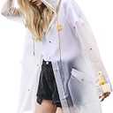 L-Rain Durable TPU Clear Rain Coat for Adults - Women and Men Fashion Hooded Rain Poncho