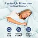 King Pillow Cases Set of 2 - Ultra Soft Hotel Quality Pillowcase Covers - Comfy, Cozy & Wrinkle Free - Shrinkage, Stain and Fade Resistant - Machine Washable Pillow Protectors - 2 Piece Set - Ice Blue