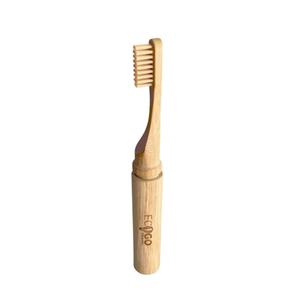 3 Pcs Foldable Bamboo Toothbrush with BPA-Free Soft Bristles | Eco-Friendly, Travel-Sized, Reusable Compact Case, Biodegradable Recycled Packaging