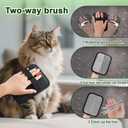 Flea Comb Set for Cats & Dogs  2 Self-Cleaning Flea Combs (Long & Short Teeth), Shell Comb, Detangling Comb & Electrostatic Hair Removal Glove  Effective for Removing Fleas, Tangles & Loose Hair