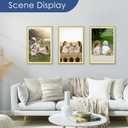 PEALSN 12x18 Picture Frame Set of 6, Display Pictures 11x17 with Mat or 12 x 18 without Mat for Wall Mounting Display, Photo Frames Collage for Wall Decor, Gold