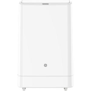 GE10,000 BTU Class Smart Heat/Cool Portable Air Conditioner for Medium Rooms up to 450 sq ft., 4-In-1 Functionality, Remote Control, Perfect for Bedroom or Living Room, Easy Install Kit, White