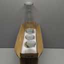 NETANY Set of 4 Glass Carafe with Lid, 1 Liter Beverage Serveware Carafe, Clear Glass Pitcher for Mimosa Bar, Brunch, Cold Water, Juice, Milk, Iced Tea, Lemonade