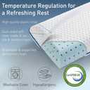 fulocean Cooling Travel & Camping Memory Foam Pillow for Sleeping,Contoured Support Medium Firm Small Travel Pillows for Airplanes & Backpacking Car Compact Lightweight, Breathable Washable Cover (White)
