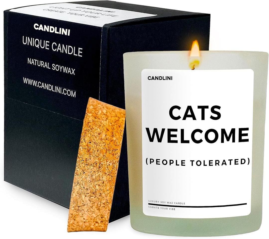 Cat Mom Candle Gift Box | Vanilla Scented Soy Wax Candle | Perfect for Women's Birthday or Anniversary