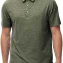 MIER Mens Polo Shirts Dry Fit Short Sleeve Performance Golf Shirt Breathable Athletic Casual Collared T-Shirt, Heather Sage Green, XL