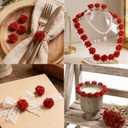 SITUMEIZI 100 Pcs 1.3 inches Mini Red Rose Head Fake Red Roses Artificial Flowers for Home DIY Flower Wall Mother's Day Party Birthday Decor
