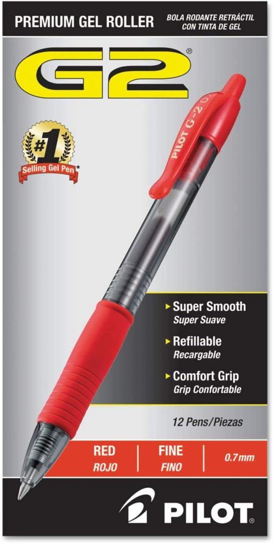 G2 Premium Gel Roller Pen .7mm Open Stock-Red