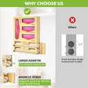6 in 1 Bag Organizer and Wrap Dispenser with Magnetic Lid - Plastic Wrap Dispenser with Cutter for Kitchen Drawer, Storage for Gallon, Quart, Sandwich, Snack Bags, and Foil Beige