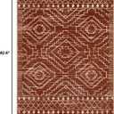 Wonnitar Moroccan 5x7 Area Rugs, Large Soft Rug for Dining Room, Washable Bohemian Tribal Living Room Bedroom Rug, Geometric Non-Shedding Indoor Carpet for Closet Nursery Entry (Brown,5'x7')