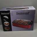 Indoor Smokeless Grill, Techwood 1500W Electric Indoor Grill with Tempered Glass Lid, Portable Non-stick BBQ Korean Grill, Turbo Smoke Extractor Technology, Drip Tray& Double Removable Plate, Black