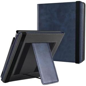 BOZHUORUI Case for 7" Onyx Boox Go 7 B/W & Go 7 Color (Gen I/II, 2025/2024) & Boox Page | Built-in Foldable Stand & Double Hand Straps | with Sleep/Wake | PU Leather Sleep Cover (Dark Blue)