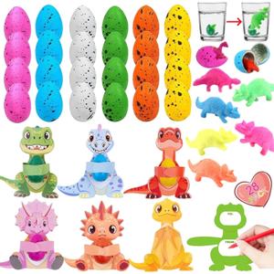 28Pack Valentines Day Gifts for Kids Boys Girls, Valentines Day Cards with Dinosaur Hatching Eggs Toys for Kids School Classroom Prizes Exchange Gifts