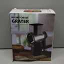 JIUMEXES Rotary Cheese Grater Hand Crank - 3-in-1 Manual Cheese Shredder with 3 Stainless Steel Blades, Strong Suction Base for Cheese Vegetables Nuts, Dishwasher Safe Kitchen Grater