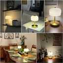 Oneach 9" Cordless Table Lamp, Gold Rechargeable Battery Operated Lamp, 3-Way Stepless Dimming Touch Lamps, Small Glass Bedside Nightstand Light for Bedroom Dining Table Living Room Shelf Decor