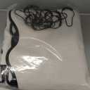 MIULEE Beige Scalloped Shower Curtain Linen Textured with 12 Metal Hooks Cute Heavy Duty Washable Waterproof Neutral Thick Cloth Shower Curtains with Black Border for Bathroom Bathtub,W72*L72 Cream