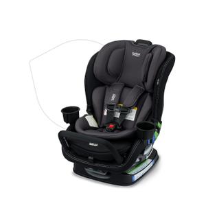 Britax Poplar S Convertible Car Seat, 2-in-1 Car Seat Extended Rear Facing, 17 Slim Car Seat Design with Fast & Easy ClickTight Installation, Anti-Rebound Bar & SafeWash Fabrics Stone Onyx