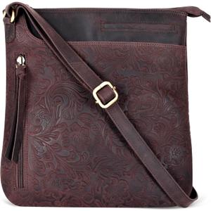 Leather Crossbody Bags for Women - Ladies Sling Handbags - Medium Cross body Purses Handbags - Purses For Women (Dark Brown)