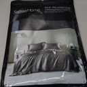 Sutuo Home Silk Pillowcase 2 Pack 100% Mulberry Silk Pillow Cases for Hair and Skin 6A Both Sides 19 Momme Natural Silk Pillow Cover Super Soft and Smooth Queen 20"x30" Black